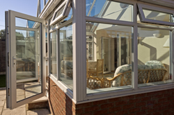Conservatory with double glazed windows