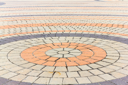 Circular patterns in paved driveways by MMAS construction Circular patterns in paved driveways by MMAS construction